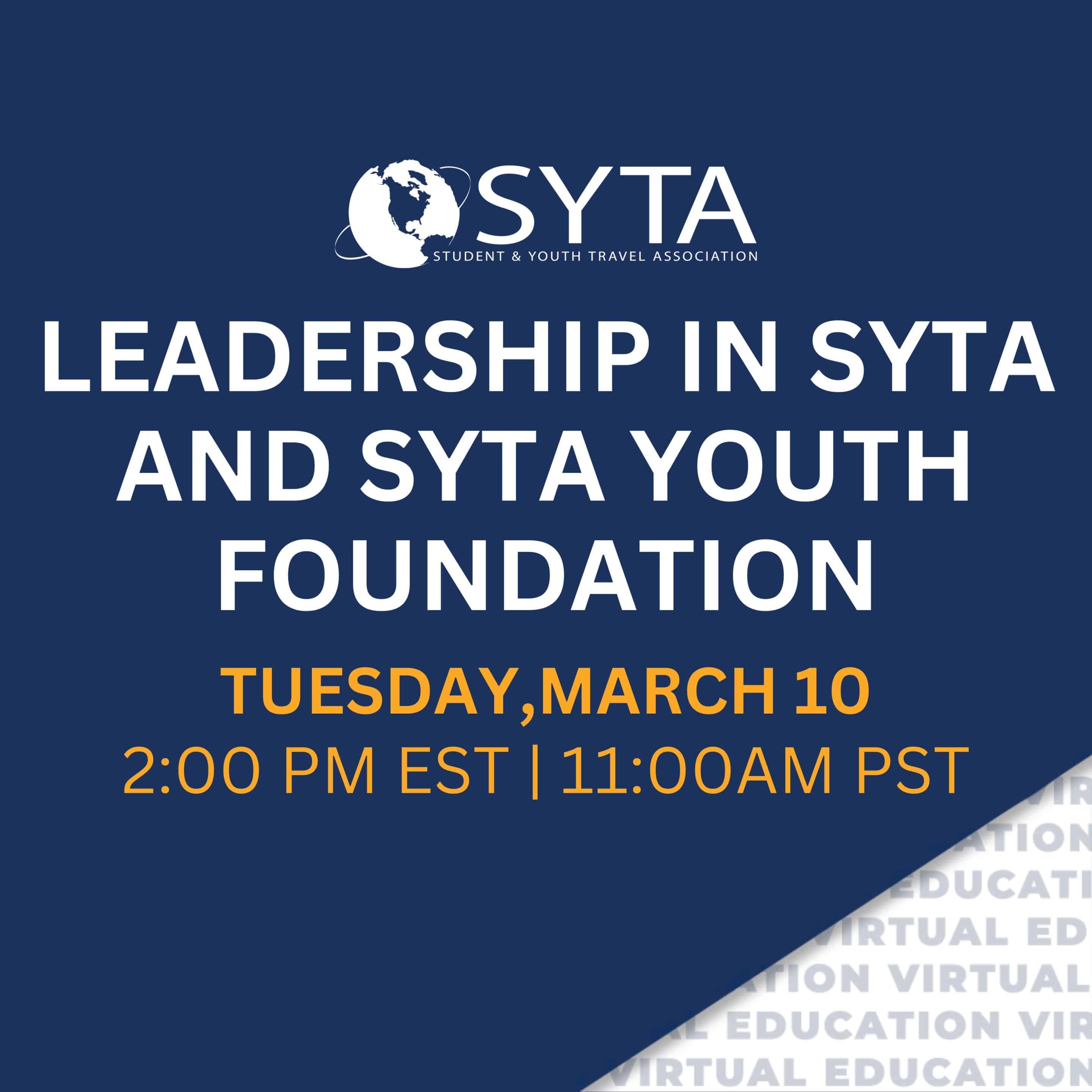 <br />
Leadership in SYTA and SYTA Youth Foundation